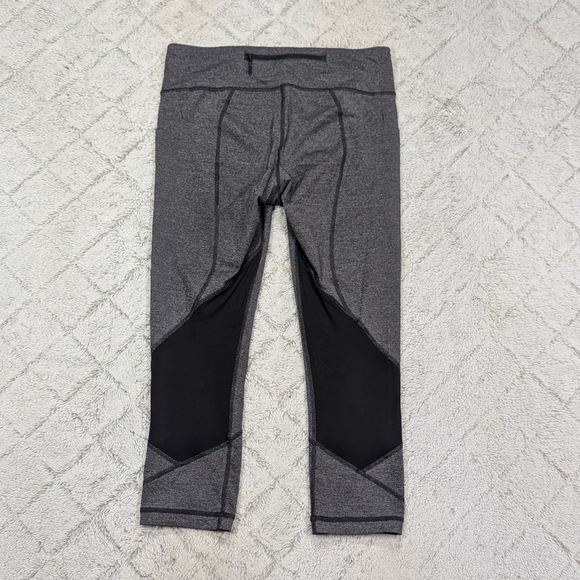 Lululemon Leggings Womens 8 Gray Heathered Pace Rival Crop Run Train 23” - Picture 9 of 11